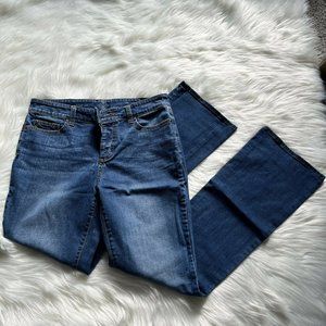 St. Johns Bay Boot Cut Jeans 10L Womens Medium Wash Mid Rise Stretch